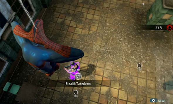 Amazing Spider-Man 2 game - stealth rappelling