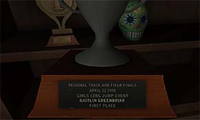 Gone Home - Kaitlin's trophies
