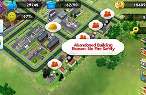 SimCity Buildi - building abandoned due to poor fire coveraget