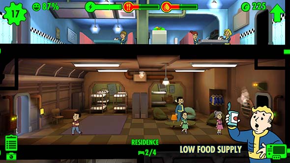 Fallout Shelter - low food