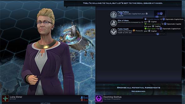 Civilization Beyond Earth: Rising Tide - diplomatic agreements
