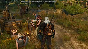 The Witcher III: Wild Hunt - hungry refugees