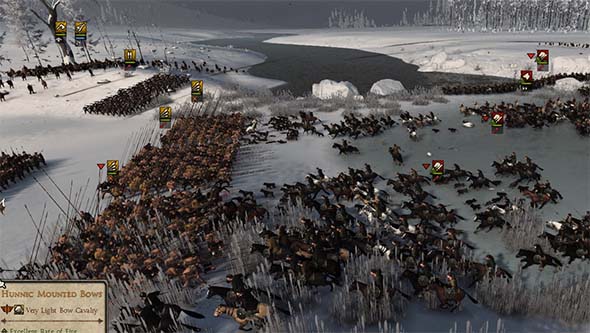 Total War: Attila - horses against pike wall