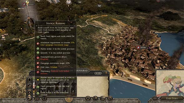 Total War: Attila - countryside raiding