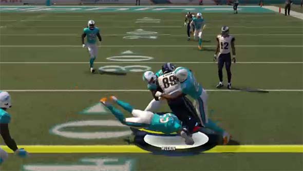 Madden NFL 16 - taking legs out from under runner