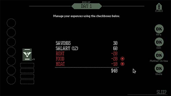 Papers, Please - day 1 expenses