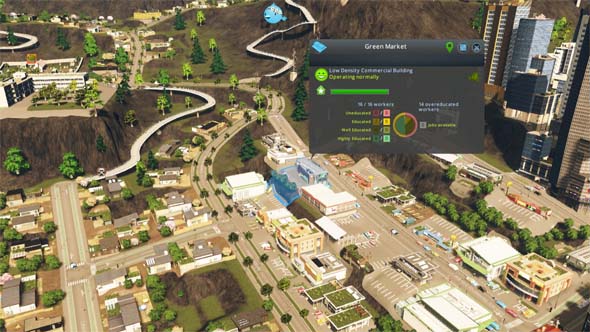 Cities: Skylines: Green Cities - residential and commercial specializations