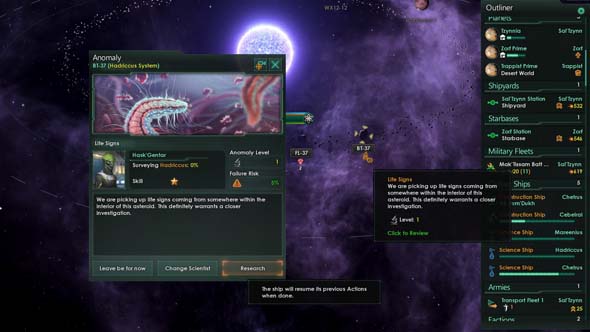 Stellaris - anomaly research