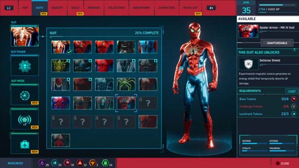 Marvel's Spider-Man - costumes