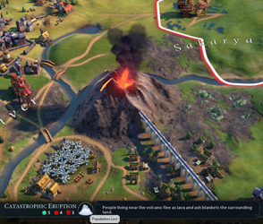 Civilization VI Gathering Storm - volcano