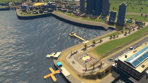 Cities: Skylines: Plazas & Promenades - tourism and leisure waterfront