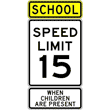 When do "When Children are Present" school zones apply?