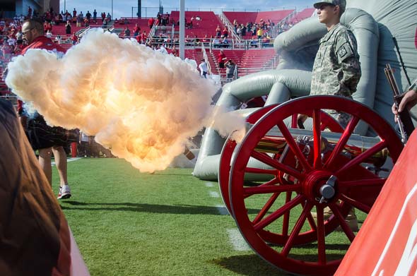 Freemont Cannon pre-game firing