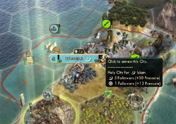 Civilization V - captured Holy City