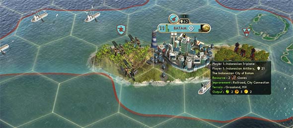 Civilization V - Indonesian Clove city