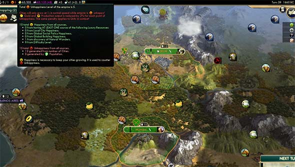 Civilization V - Unhappy India