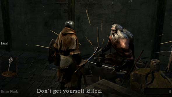 Dark Souls - Andre shows concern for the player