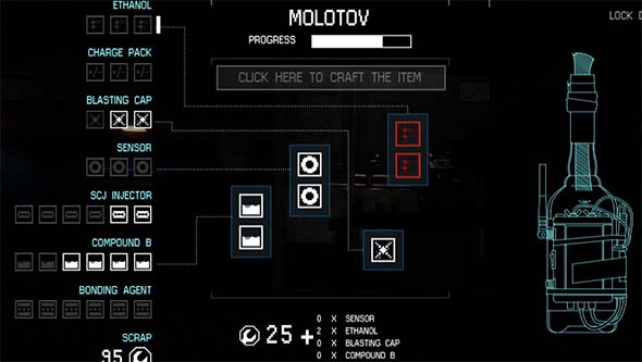 Alien Isolation - assigning crafting components