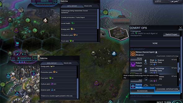 Civilization: Beyond Earth - espionage