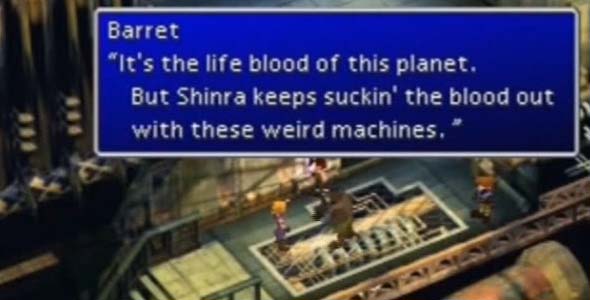 Final Fantasy VII - justifying terrorism