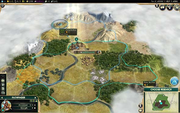 Civilization V - Shoshone start with Pathfinder