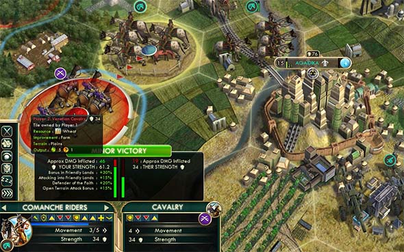 Civilization V - Shoshone buffed with Himeji and Patriotic War