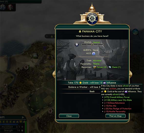 Civilization V - demanding tribute