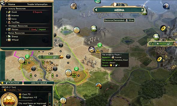 Civilization V - Arabian Bazaar duplicate resource