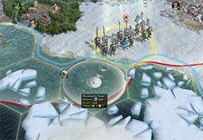 Civilization V - ice-blocked Samurai fishing boat
