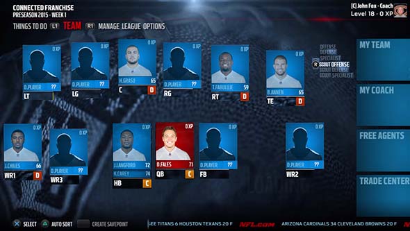 Madden NFL 16 - practice squad