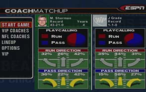 NFL 2k5 VIP coach matchup