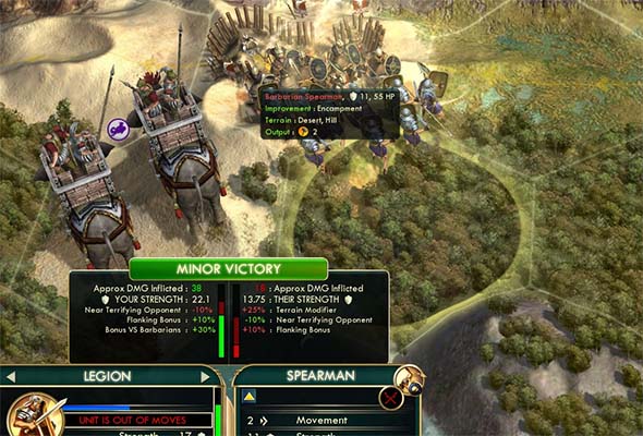 Civilization V - Feared Elephant combat penalty