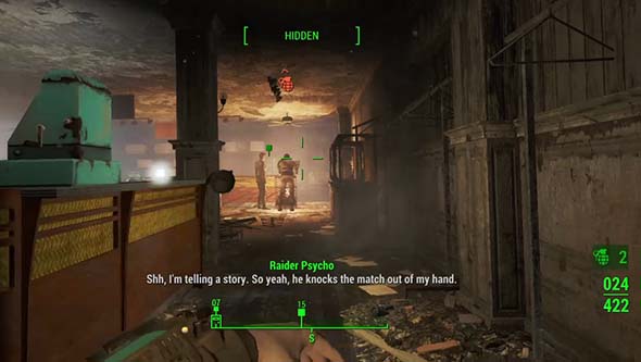Fallout 4 - throwing a grenade