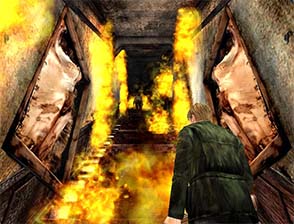 Silent Hill 2 - Angela's flaming staircase