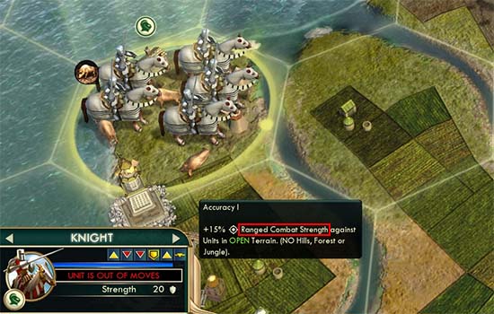 Civ V - Knight upgraded from Chariot with promotions