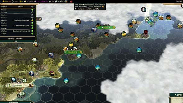 Civilization V - Ottomans harassing enemy shipping