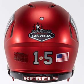 UNLV football - 2015 red helmet back