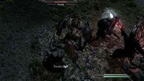 Skyrim Dawnguard - vampire attack