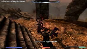 Skyrim Dawnguard - vampires at Dragon Shrine