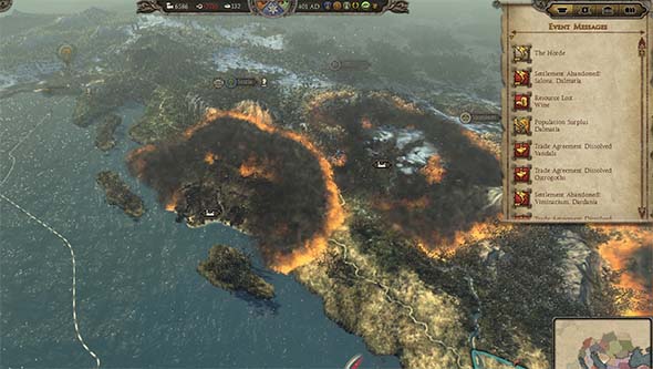 Total War: Attila - abandoning settlements