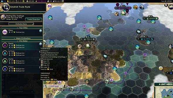 Civilization V - cargo ships