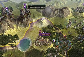 Civilization V - crossing mountains to attack Rome