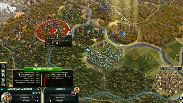 Civilization V - Mohawk mobilizing through forest