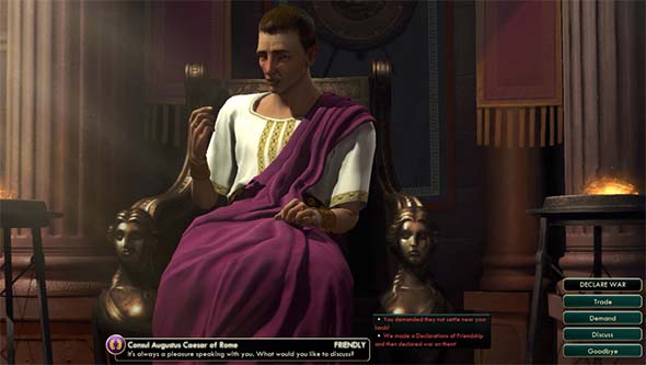 Civilization V - dismissive Augustus