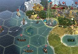 Civilization V - navy protecting colonies