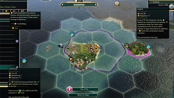 Civilization V - Harbors buffed with exploration