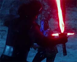 Star Wars the Force Awakens - lightsaber duel