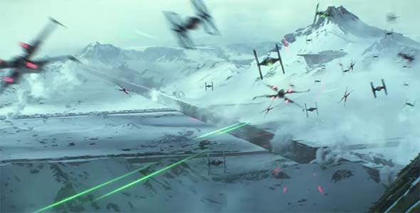 Star Wars the Force Awakens - Starkiller trench battle