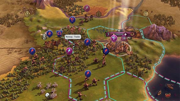 Civilization VI - Norwegian trader among invasion force