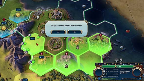 Civilization VI - building districts